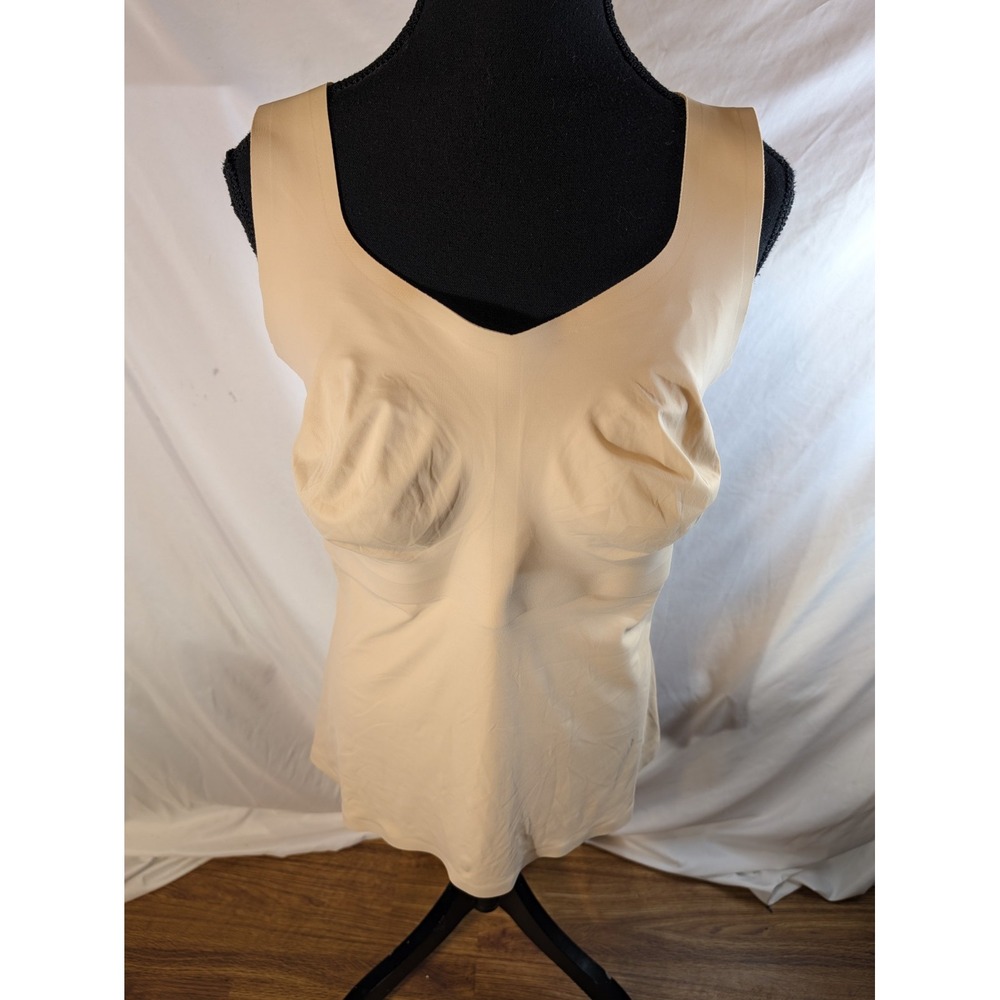 Evelyn & Bobbie "THE SMOOTHING CAMI" Women's Sand Wirefree Comfort Sz 2XL